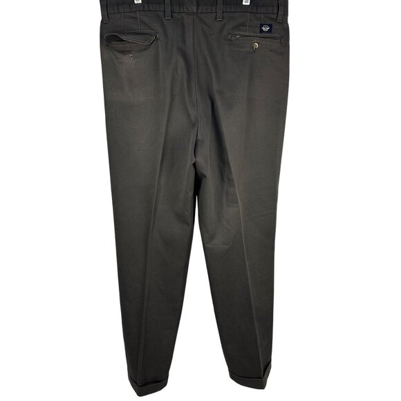 Dockers Loose Fit Mens Size W36 L29 Dress Pants Khakis Pleated Front Black - Picture 2 of 7